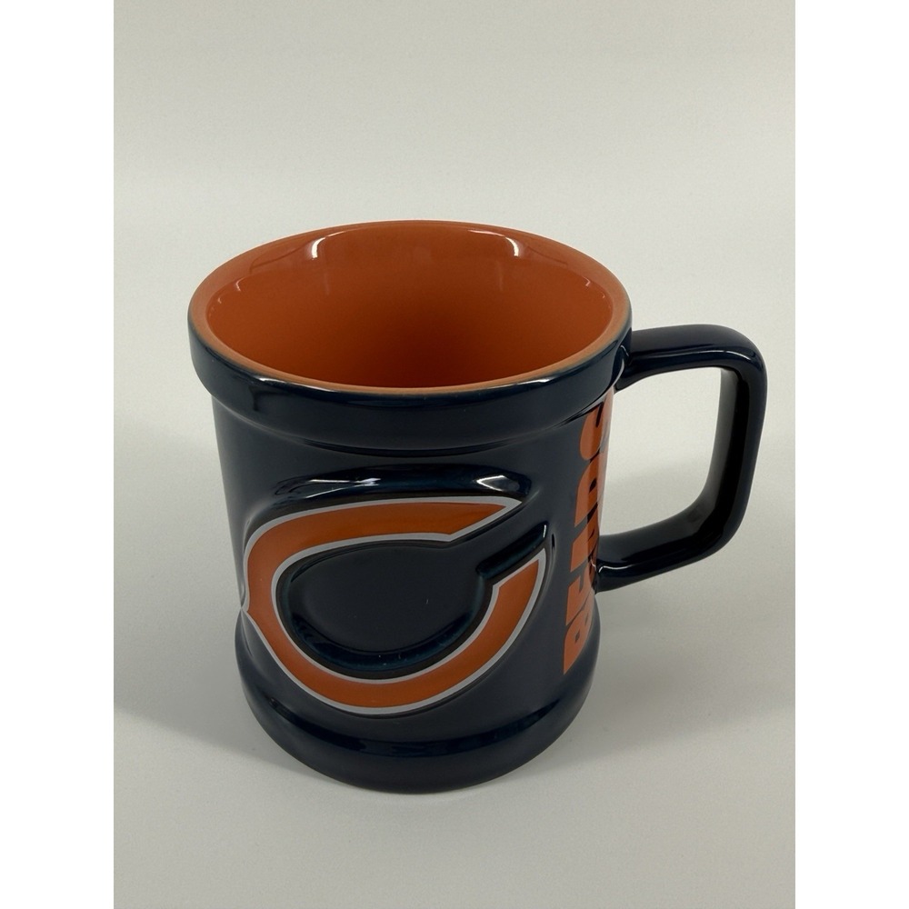 Chicago Bears Embossed‎ Coffee Mug Blue Orange